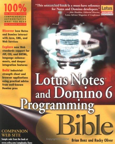 Lotus Notes and Domino 6 programming bible