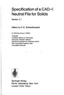 Specification of a CAD*I Neutral File for Solids