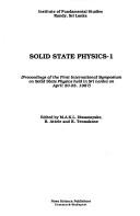 Solid state physics-1