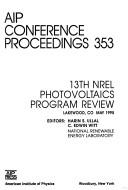 13th NREL Photovoltaics Program review