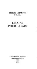 Leçons pour la paix