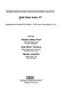 Solid-State Ionics IV