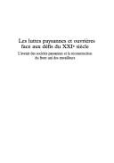 Les luttes paysannes et ouvrières face aux défis du XXIe siècle