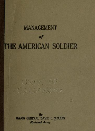 Management of the American solider