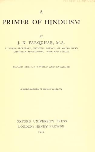 A primer of Hinduism