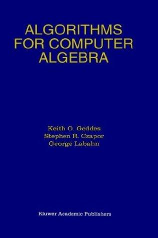 Algorithms for computer algebra