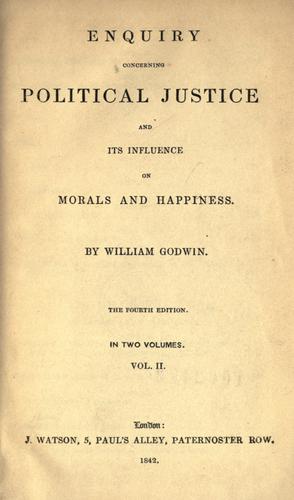 An Enquiry Concerning Political Justice