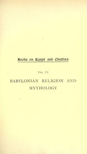 Babylonian religion and mythology