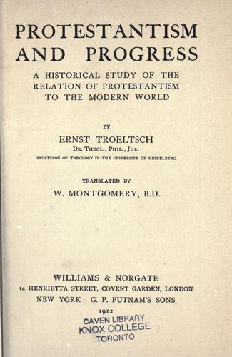 Protestantism and progress
