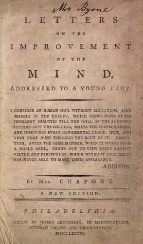 Letters on the improvement of the mind