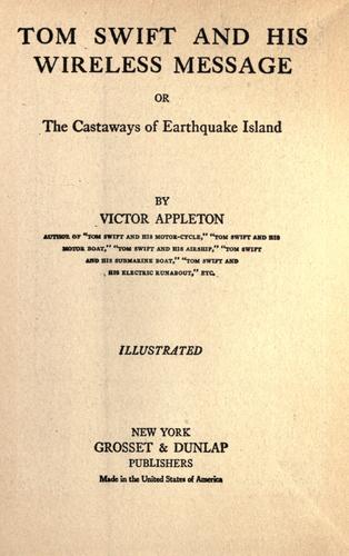 Tom Swift and His Wireless Message