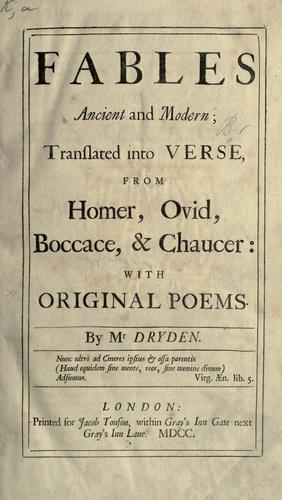 Fables ancient and modern