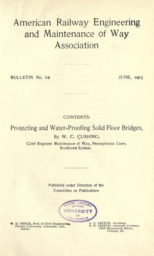 Protecting and water-proofing solid floor bridges
