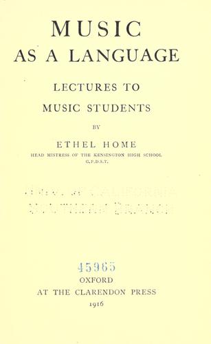 Music As a Language