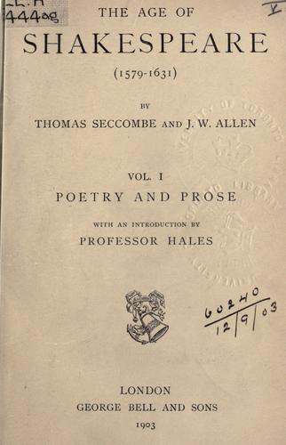 The age of Shakespeare (1579-1631)