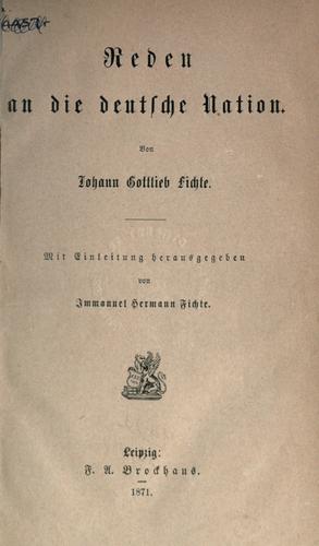 Reden an die deutsche Nation