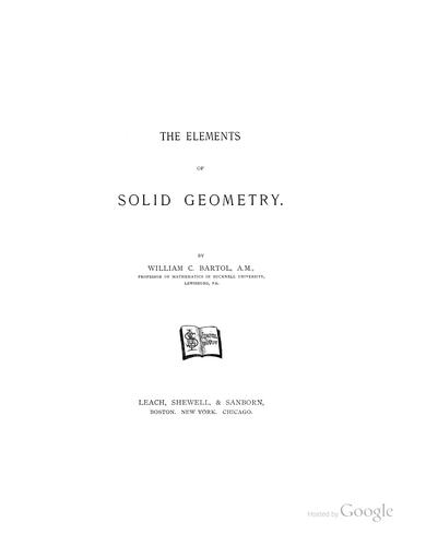 The Elements Of Solid Geometry