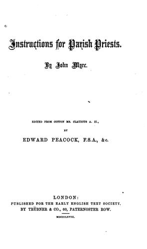 Instructions for parish priests