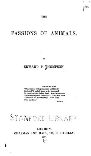 The passions of animals
