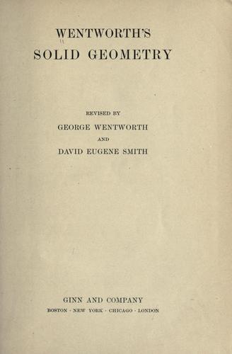 Wentworth's solid geometry