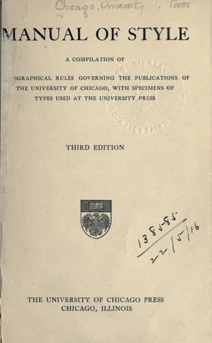 A manual of style