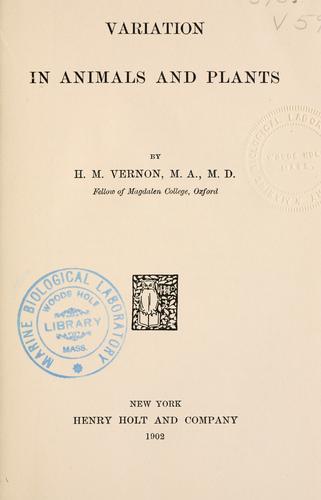Variation in animals and plants