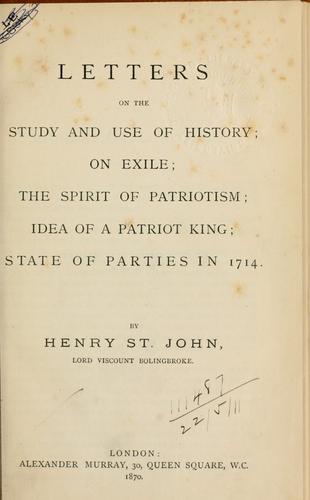 Letters on the study and use of history