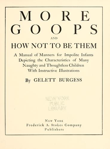 More goops and how not to be them