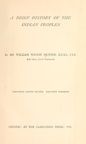 A brief history of the Indian peoples