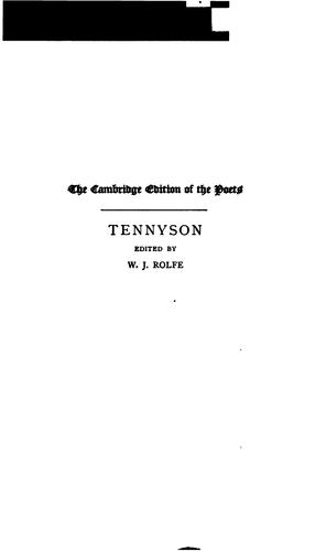 The poetic and dramatic works of Alfred lord Tennyson