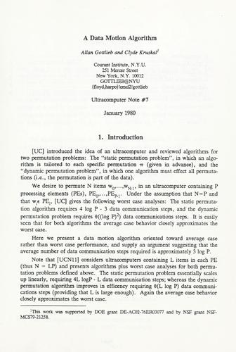 A data motion algorithm