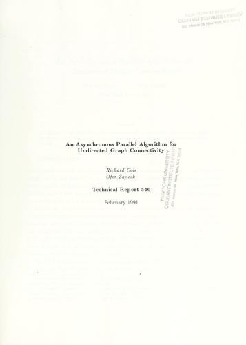 An asynchronous parallel algorithm for undirected graph connectivity