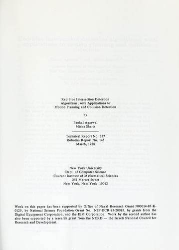 Red-blue intersection detection algorithms, with applications to motion planning and collision detection