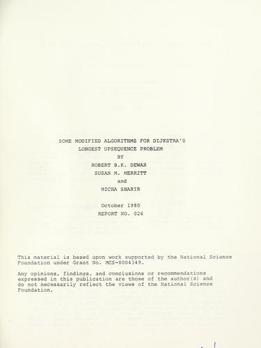 Some modified algorithms for Dijkstra's longest upsequence problem