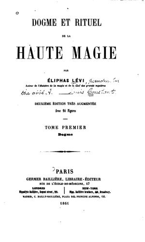 Dogme et rituel de la haute magie