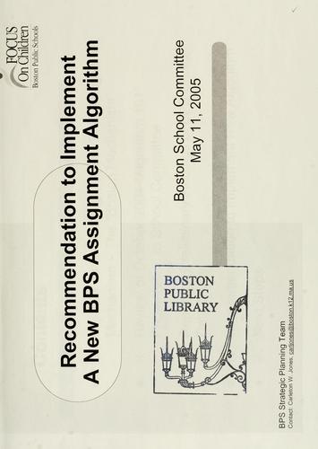 Recommendation to implement a new BPS assignment algorithm