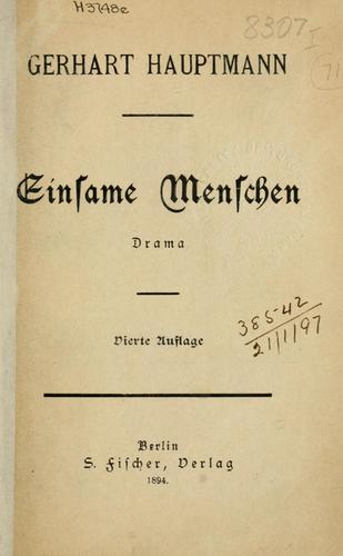 Einsame Menschen