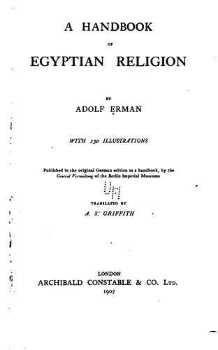 A Handbook of Egyptian Religion