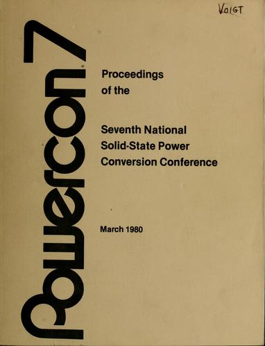 Proceedings of POWERCON 7