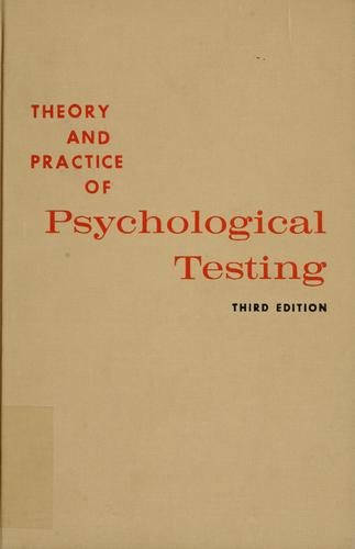 Theory and practice of psychological testing
