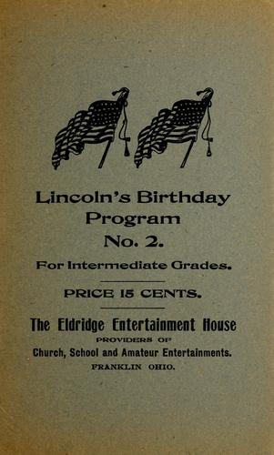 Lincoln's birthday program