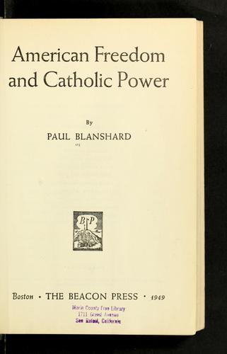 American freedom and Catholic power