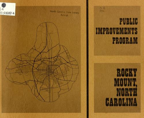 Public improvements program, Rocky Mount, North Carolina