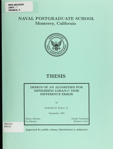 Design of an algorithm for minimizing Loran-C time difference error