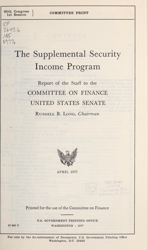 The supplemental security income program