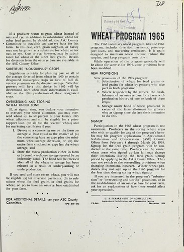 Wheat program 1965