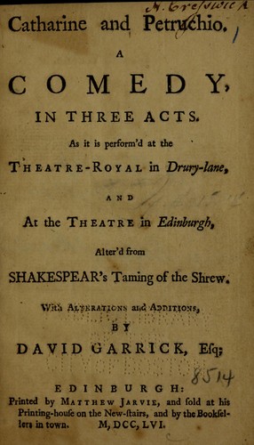 Catharine and Petruchio, 1756