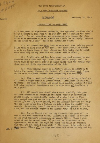 1945 wool purchase program