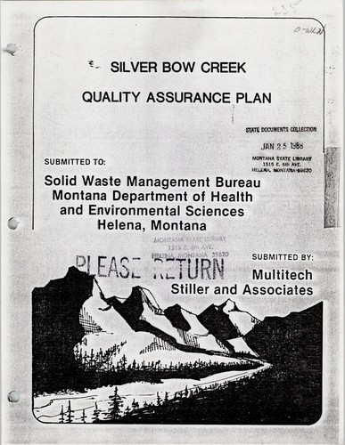 Silver Bow Creek remedial investigation quality assurance plan