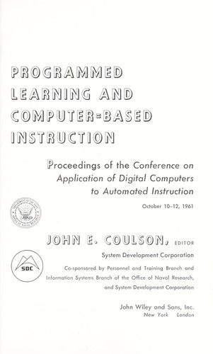 Programmed learning and computer-based instruction